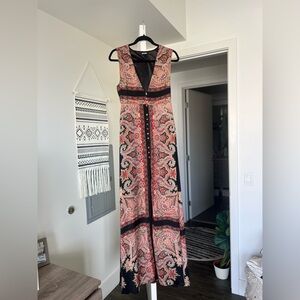 Misguided Bohemian Maxi Front Split Scarf Dress